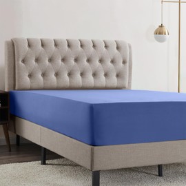 Empyrean King Fitted Sheet - Deep Pocket, Fits 14-16 Inch Mattress, Ultra Soft Microfiber, Fade & Wrinkle Resistant, Shrinkproof, Durable Hotel-Quality Sheet, Calm Blue