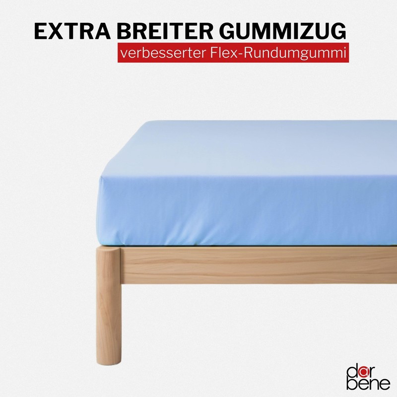 DarBene Premium Fitted Sheet 140 x 200 cm, Set of
