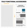 AJAZZ Set: Curtain Rods No Drilling (38-53" W Adjustable Range)