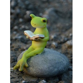 Gemmia Miniature Fairy Garden Frog Figurine - Simply Happy