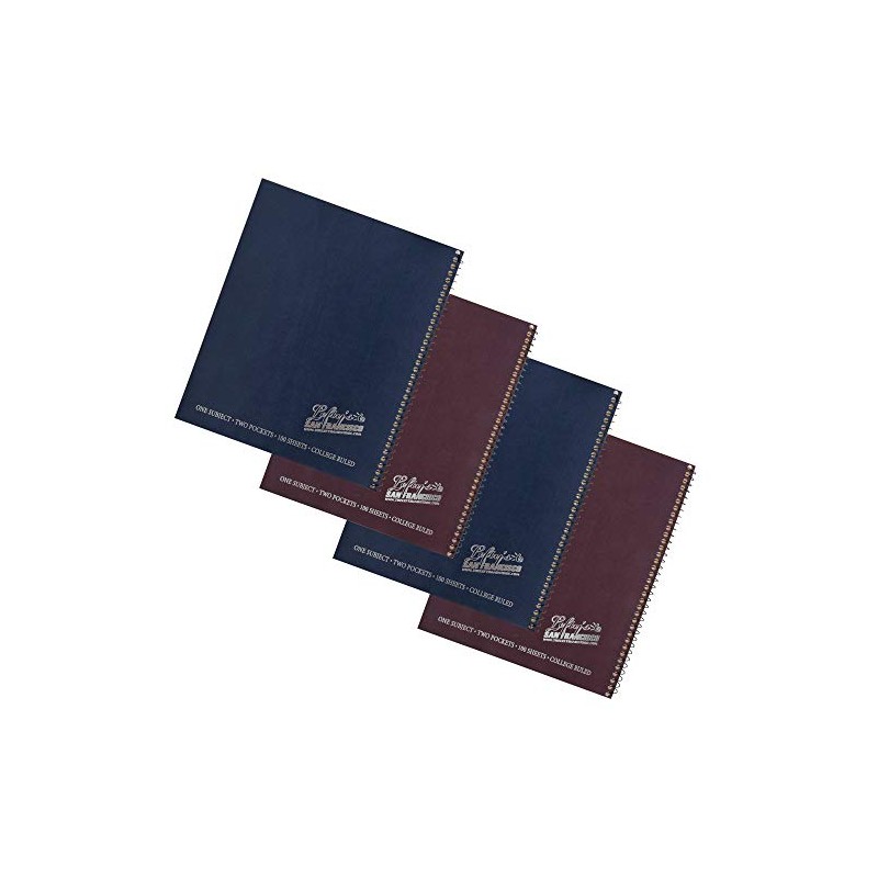 Left-Handed Logo College Ruled Spiral Notebook, 4 pack