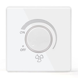 DEWIN Wall Switch, 86 Type Ceiling Fan, Speed Controller, Wall Mounted Dimmer Switch, 10A AC 220V