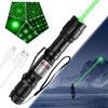 LETEAPII Green Light Flashlight Rechargeable, Long Range Adjustable Focus Tactical