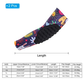 PATIKIL Youth Elbow Pads, 2Pack Compression Arm Protective Sleeve Basketball Guard Pads for Sports Baseball Football Volleyball, Yellow, YM