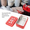 SOS Case, SOS Lifesaving Stainless Steel Container for Survival Kit