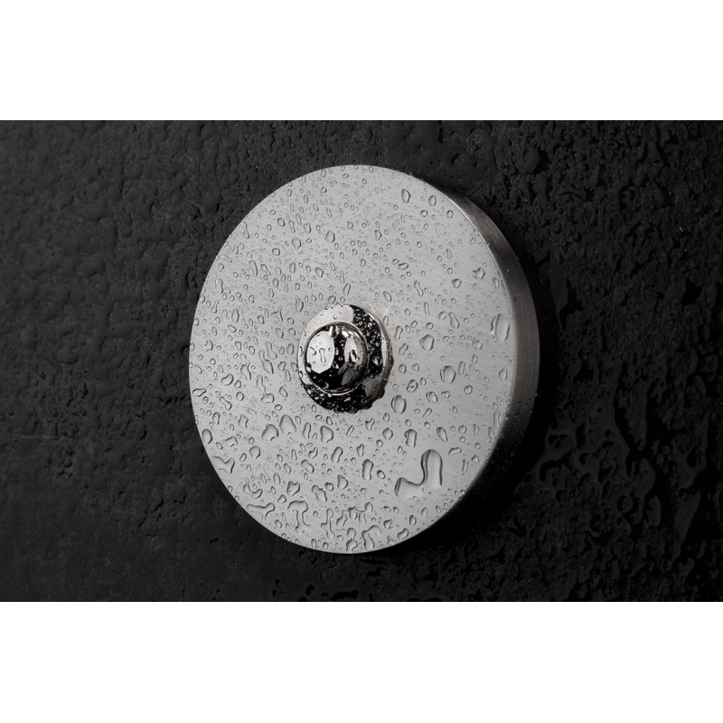 HUBER Surface-Mounted Bell Push Single Round Made of Real Metal