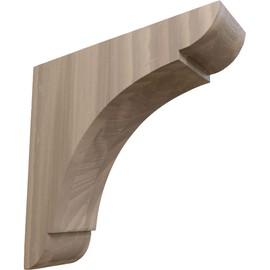 Ekena Millwork BKTW01X06X06OLWA Small Olympic Wood Wood Brackets, 1 3/4"W x 6"D x 6"H , Walnut