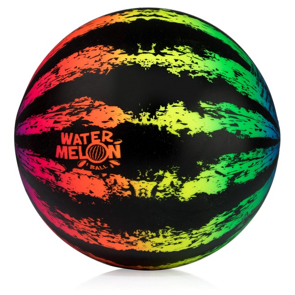 Watermelon Ball JR - Pool Toy for Underwater Games - Durable Ball for Pool Football, Basketball & Rugby - Perfect for Water Parties - Fun for Adults & Kids Alike - 6.5" Fillable Pool Ball - Ages 6+