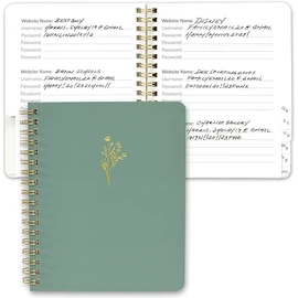 Beautiful Password Book with Alphabetical Tabs - Perfect Pocket Size Password Keeper for Seniors