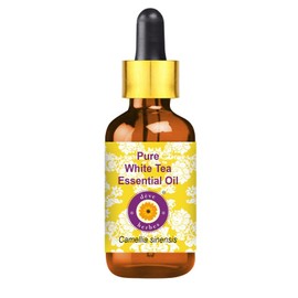 Deve Herbes Pure White Tea Essential Oil (Camellia sinensis) with Glass Dropper Steam Distilled 30ml