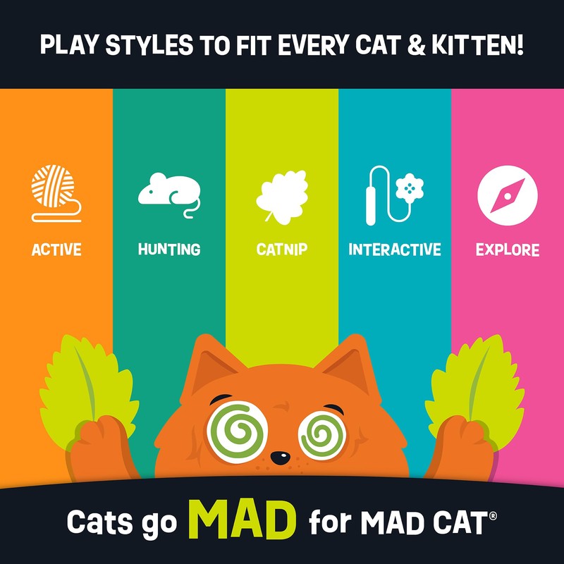 Mad Cat Festive Fall Treat Plush; Cat Interactive Toy for