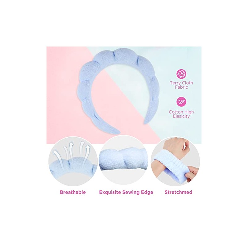 WD&CD Conjunto de Diadema para Lavado de Cara y Maquillaje,