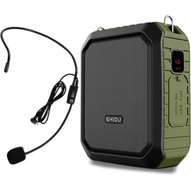 Bluetooth 5.0 Voice Amplifier Wired Microphone Headset, Portable Pa System with 12 Hours Playtime for Teachers Classroom ect, 18W 4400mAh Water-Resistant Voice Amplifier Speaker for Outdoor/Indoor