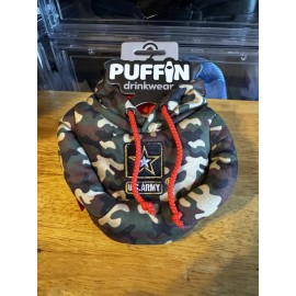 Puffin Drinkwear Hoodie Koozie Camo Army
