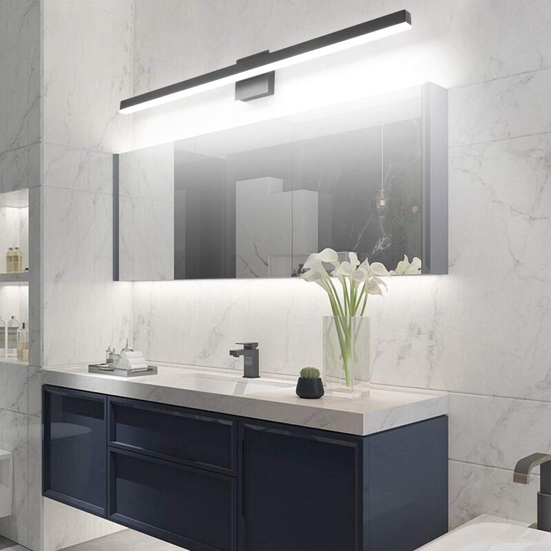 Aipsun 40 inch Modern Black Vanity Light LED Black Bathroom