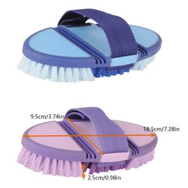 Taicols Horse Brush Grooming Tool for Horses Bendable Brush, Horse Care Tool, Horse Cleaning Brush, Soft Brush, Horse Grooming Supplies, Soft Cleaning Brush, for Horses (Purple)