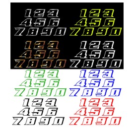 AMA SHOP Sticker Pre-spaced racing numbers customizable mod.4|Sticker for Helmet, Motorcycle, Camper,Boat | autoTuning |