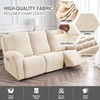 Gennia Waterproof Recliner Sofa Cover,Stretch Reclining Couch Covers with Pockets,Washable