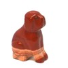 Red Jasper Dog, Stoned Animal Dog, Gemstone Animal Jasper Red