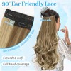 KooKaStyle Invisible Wire Hair Extensions Long Wavy Layered Synthetic with