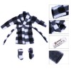E-TING Santa Clothing Bathrobe Christmas Accessories for elf Doll (Black