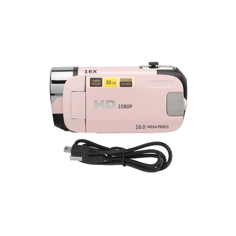 Akozon Digital Video Camera, 1080P 16MP Digital Camera 2.4 Inch