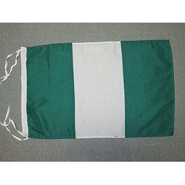 AZ FLAG Nigeria Flag 18'' x 12'' Cords - Nigerian Small Flags 30 x 45cm - Banner 18x12 in