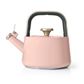 Made By Gather Drew Barrymore 1.8L Ceramic Non-Stick Stovetop Tea Kettle, Black Sesame - Rose