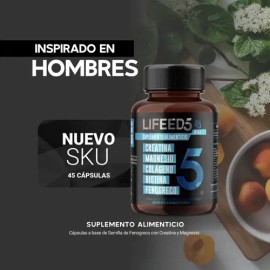 Suplemento Alimenticio Lifeed5 Mens Tsto Energía 45 Cápsulas