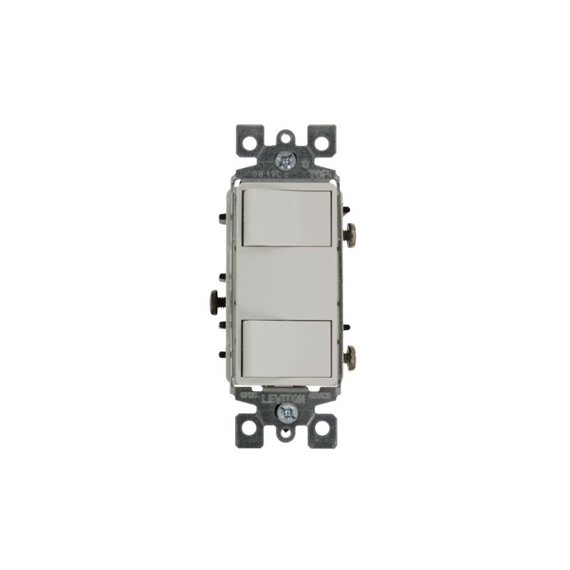 Leviton 15 Amp, 120 Volt, Individual Switches, 2 Switch Combination,