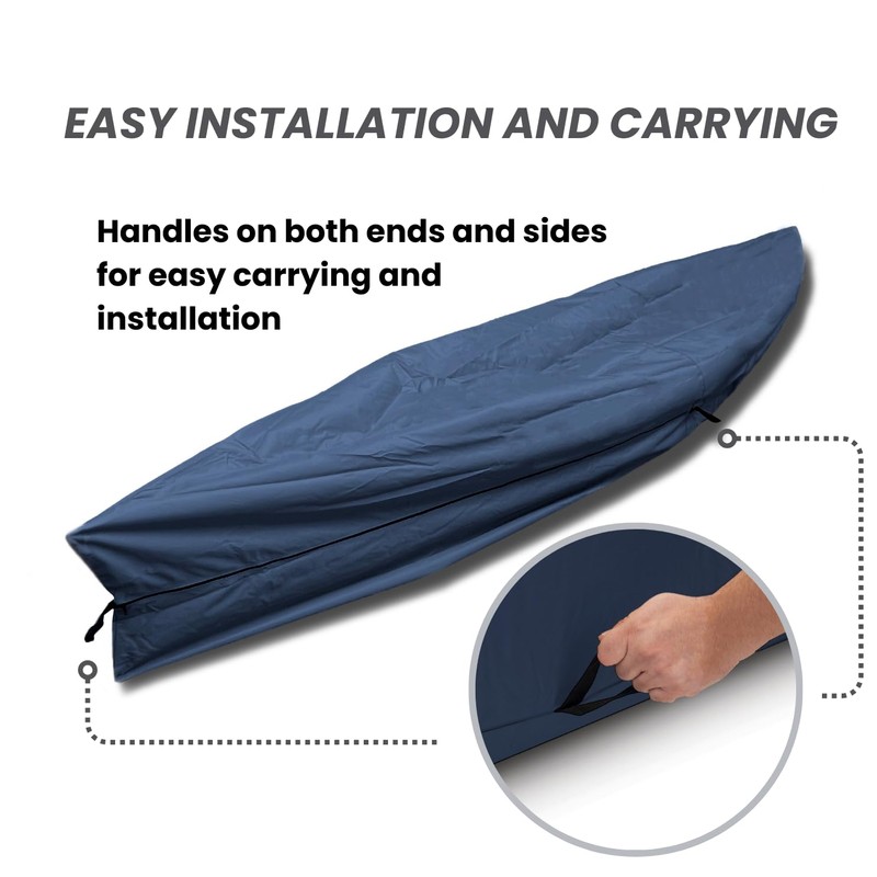EliteShield Canoe Cover Kayak Cover; Waterproof UV Resistant Marine Grade