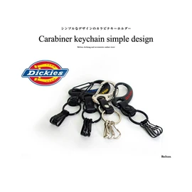 Dickies Unisex Adult Simple Carabiner Keychain (Silver)