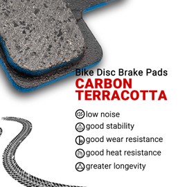 Himiway 2 Pairs Carbon Terracotta Bike Disc Brake Pads for TRP Tektro Deore Br-M575 M525 M515 T615 T675 M505 M495 M486 M485 M475 M465 M447 M446 M445 M416 M415 M395 M375 M315 M355 C601 C501
