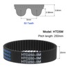 sourcing map HTD5M-250 Rubber Toothed Belt 50 Teeth Closed Loop
