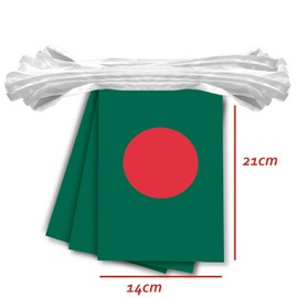 30 PCS Bangladesh Flag String,32 FT Bangladeshi Bunting,Decoration Banner for Outdoor Indoor Patio Yard Decor