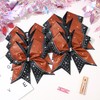 6PCS Glitter Cheer Bow Large Cheer Bows Rhinestones Hair Bows