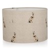 Handmade Fryetts Natural Ceiling Lampshade, Hartley Hare Fabric, Cream, 8-Inch