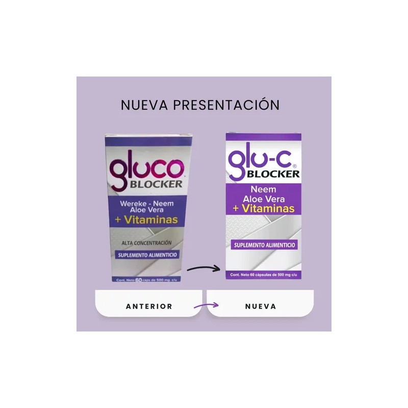 Gluco Blocker Ahora Glu-c Blocker 60 Cáps Regulador Glucosa
