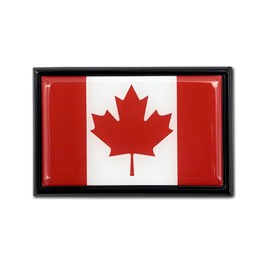 Canadia Flag Black Metal Car Emblem