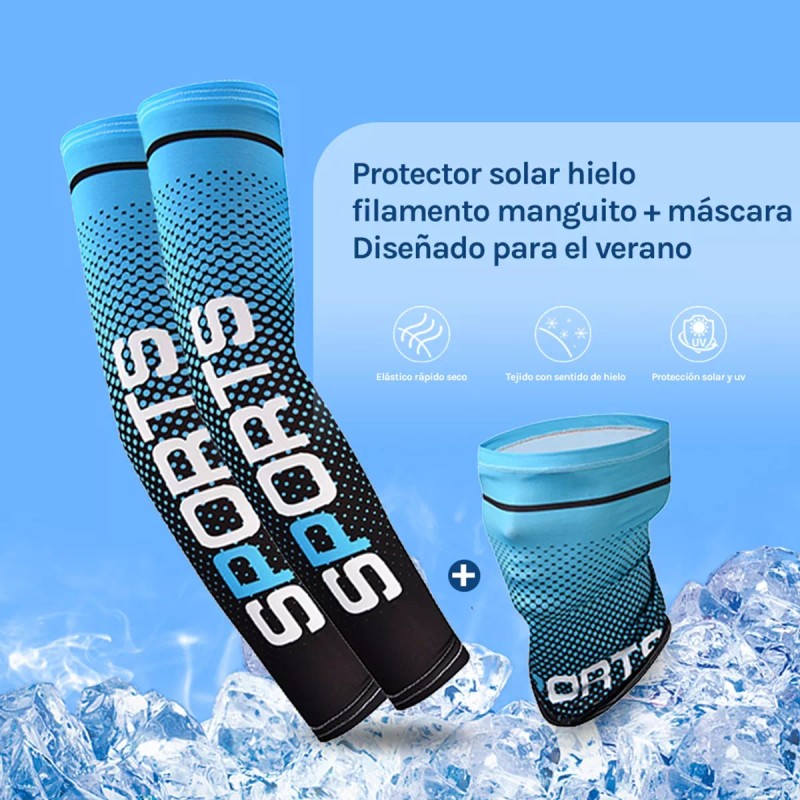 GOGOX Guantes Protección Solar Largos Medio Dedo,antiuv Seda Hielo