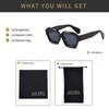 LJCZKA Sunglasses Women's Vintage Square Men's Rectangular Sunglasses Thick Frame