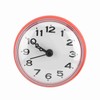 Waterproof Suction Wall Clock for Bathroom & Kitchen - Red
