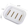 4pcs Plastic Soap Drain Dish,Double-Layer Soap Holder Bathroom Soap Case