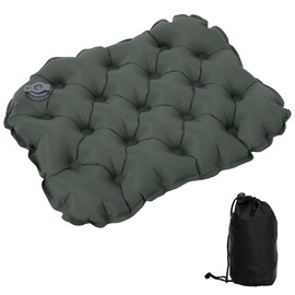 Fjquamitix Inflatable Seat Cushion, Lightweight Camping Air Sitting Pad, Waterproof Portable Air Cushion for Climbing Hiking Office Airplane Car Stadium Seat (Green)