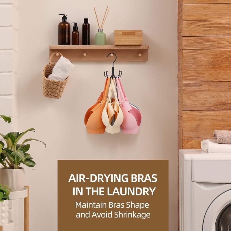 ZEDODIER Tank Top Hanger, 2 Pack Rotatable Bra Organzier for