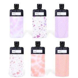 6Pcs Leak Proof Refillable Squeeze Pouches Travel Pouches,Compression Bag, Portable Travel Refillable Empty Squeeze Pouch Travel Fluid Makeup Packing Bag 90ml,for Lotion Shampoo Face Cream Hand Soap