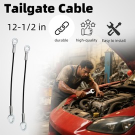 Youqsm Muyesm Tailgate Cable 12-1/2 in Compatible with Toyota Tacoma 2005 2006 2007 2008 2009 2010 2011 2012 2013 2014 2015 Year Replacement 65770-0407
