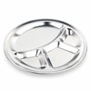 4-Grid Stainless Steel Serving Plate 32cm – Polished Divided Dinner