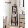 VASAGLE Corner Shelf Stand, 4-Tier Corner Bookshelf, Industrial Ladder Shelf,