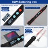 AOBOPLE Soldering Iron Tips for Threaded Inserts Set 80W LED